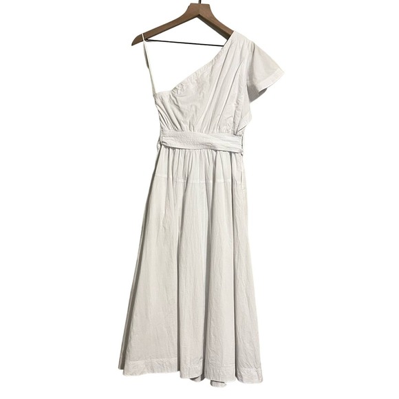 Madewell One-Shoulder Dress in Crisp White - Picture 5 of 15